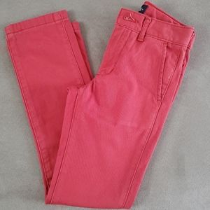 Children Place Boys Uniform Stretch Skinny Chino Pants, 7 Slim, Distressed Red